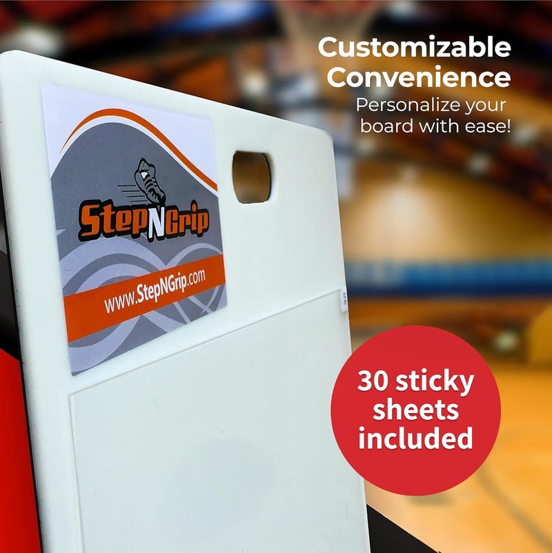 StepNGrip Courtside Basketball Sticky Mat White - Basic Model with 15" x 18" Replaceable Sheets Basketball Shoe Grip Enhancer - Sticky Pad for Sports Shoes by Step and Grip - Image 2